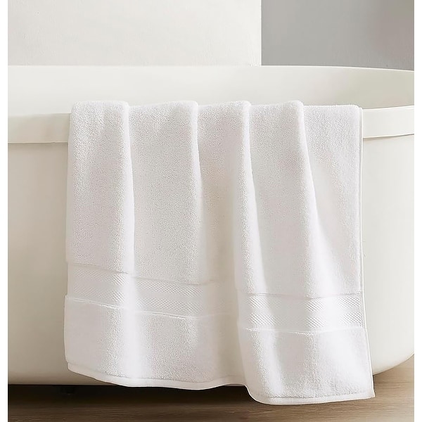 3 Piece Set White Cotton Super Soft Lightweight Absorbent Bath Towel